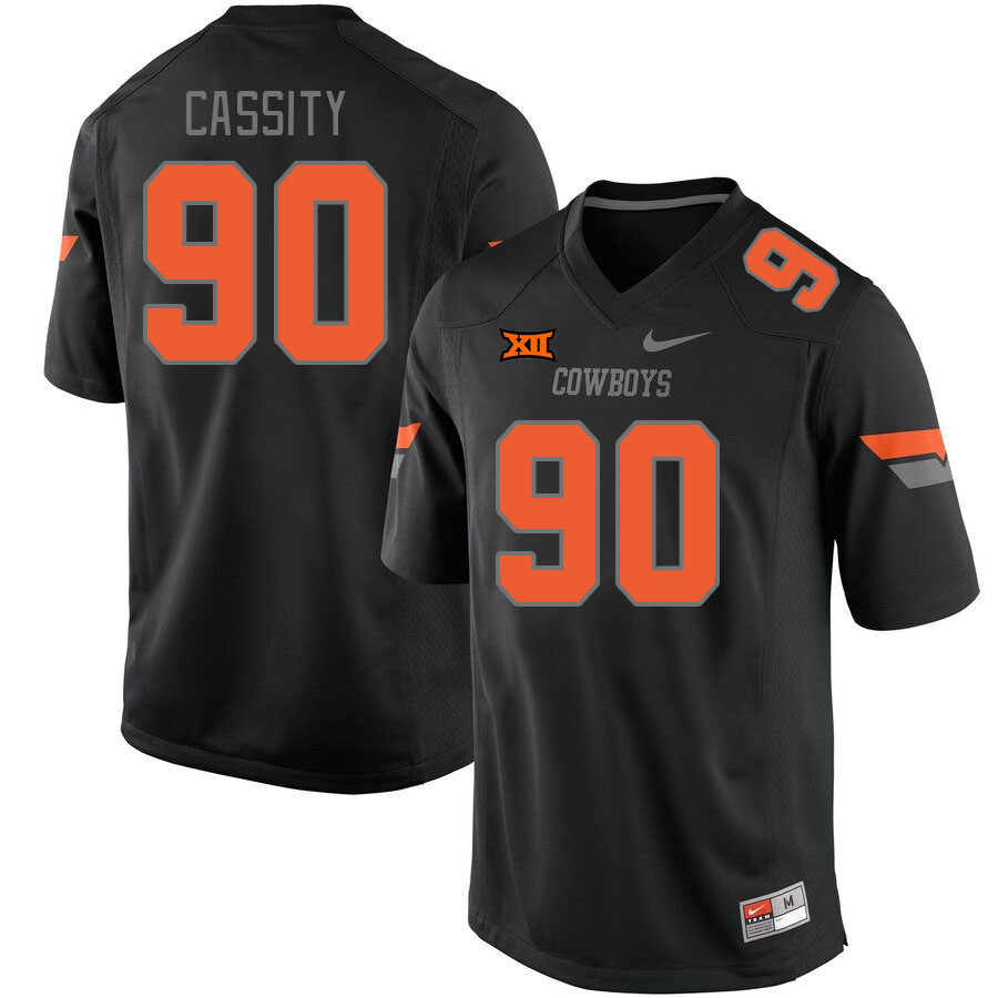 Oklahoma State Cowboys #90 Braden Cassity College Football Jerseys Stitched Sale-Retro Black